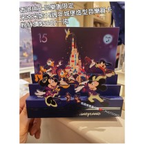 香港迪士尼樂園限定 米奇米妮 15週年城堡造型音樂賀卡